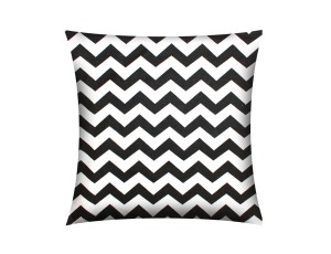 POSZEWKA NA PODUSZKĘ JASIEK 40x40cm 100% BAWEŁNA Renforce | Wykończenie satynowe | ZYGZAK CZARNY