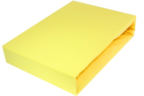 Prześcieradło JERSEY Z GUMKĄ 140g/m2 ŻÓŁTE