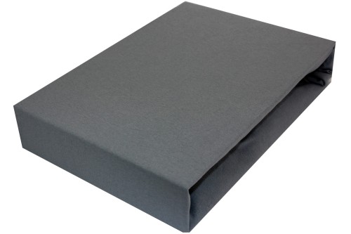 Prześcieradło JERSEY Z GUMKĄ 140g/m2 CIEMNY POPIEL