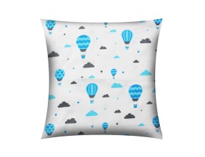 POSZEWKA NA PODUSZKĘ 40x40 JASIEK DLA DZIECI | 100% BAWEŁNA Renforce | Wykończenie satynowe | NIEBIESKIE BALONY