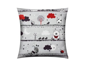 POSZEWKA NA PODUSZKĘ 40x40 JASIEK DLA DZIECI | 100% BAWEŁNA Renforce | Wykończenie satynowe | ZDZIŚ CZERWONY