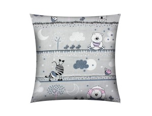 POSZEWKA NA PODUSZKĘ 40x40 JASIEK DLA DZIECI | 100% BAWEŁNA Renforce | Wykończenie satynowe | ZDZIŚ RÓŻOWY