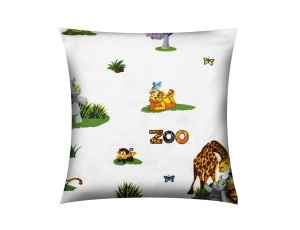 POSZEWKA NA PODUSZKĘ 40x40 JASIEK DLA DZIECI | 100% BAWEŁNA Renforce | Wykończenie satynowe | ZOO