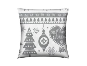POSZEWKA NA PODUSZKĘ JASIEK 40x40cm 100% BAWEŁNA Renforce | Wykończenie satynowe | CHOINKA SZARA