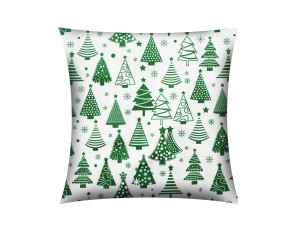 POSZEWKA NA PODUSZKĘ JASIEK 40x40cm 100% BAWEŁNA Renforce | Wykończenie satynowe | ZIELONY LAS CHOINEK