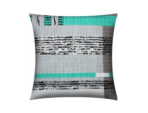 POSZEWKA NA PODUSZKĘ JASIEK 40x40cm 100% BAWEŁNA KORA | KLAWISZE Z MIĘTĄ