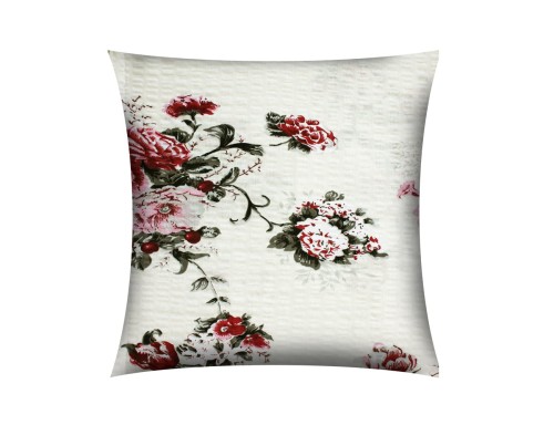 POSZEWKA NA PODUSZKĘ JASIEK 40x40cm 100% BAWEŁNA KORA | RÓŻA CYGAŃSKA STALOWA