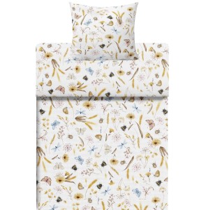 Pościel 100% BAWEŁNA Renforce DLA DZIECI | 90x120cm (poszwa) + 1x 40x60cm (poszewka) | Do łóżeczka | Wykończenie satynowe | ŁĄKA