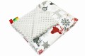 Kocyk dla dzieci i niemowląt MINKY 80x100 / 100X135 RENIFERY RÓŻNE - MINKY POPIEL