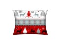 POSZEWKA ŚWIĄTECZNA NA PODUSZKĘ JASIEK 30x50cm 40x40cm 40x60cm 45x45cm 50x50cm 100% BAWEŁNA RENFORCE WYKOŃCZENIE SATYNOWE | SWETEREK CZERWONY