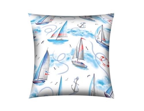 POSZEWKA NA PODUSZKĘ JASIEK 40x40cm 100% BAWEŁNA KORA | STATKI