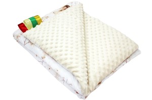 Kocyk dla dzieci i niemowląt MINKY 80x100 / 100X135 WRÓŻKA - MINKY JASNY BEŻ