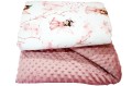 Kocyk dla dzieci i niemowląt MINKY 80x100 / 100X135 WRÓŻKA - MINKY RÓŻ NOWY