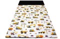 ŚPIWOREK DLA DZIECKA PRZEDSZKOLAKA 70x125 cm / 75x140 cm KOPARKI + CZARNY