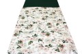 ŚPIWOREK DLA DZIECKA PRZEDSZKOLAKA 70x125 cm / 75x140 cm BOTANIKA HERBACIANA + ZIELONY CIEMNY