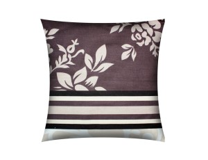 POSZEWKA NA PODUSZKĘ JASIEK 40x40cm 100% BAWEŁNA Renforce | Wykończenie satynowe | BRĄZOWE I CZARNE PASKI