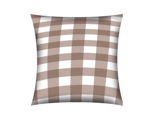 POSZEWKA NA PODUSZKĘ JASIEK 40x40cm 100% BAWEŁNA Renforce | Wykończenie satynowe | KRATA BRĄZ