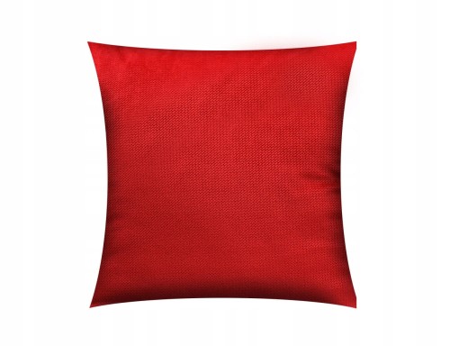 POSZEWKA DEKORACYJNA VELVET/WELUR | 40x40cm | ZAPINANA NA ZAMEK | CZERWONA