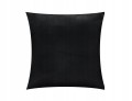 POSZEWKA DEKORACYJNA VELVET/WELUR | 40x40cm | ZAPINANA NA ZAMEK | CZARNA