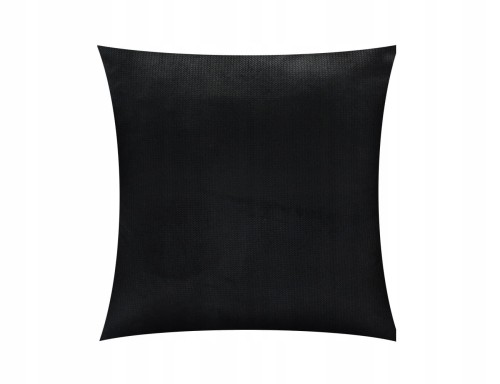 POSZEWKA DEKORACYJNA VELVET/WELUR | 40x40cm | ZAPINANA NA ZAMEK | CZARNA