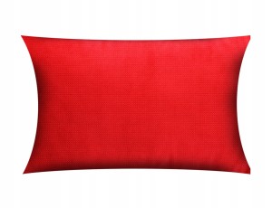 POSZEWKA DEKORACYJNA VELVET/WELUR | 40x60cm | ZAPINANA NA ZAMEK | CZERWONA