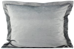 POSZEWKA DEKORACYJNA VELVET/WELUR Z RAMKĄ | 30x50cm | ZAPIĘCIE KOPERTOWE | POPIEL