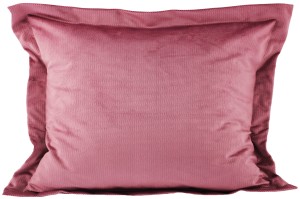 POSZEWKA DEKORACYJNA VELVET/WELUR Z RAMKĄ | 30x50cm | ZAPIĘCIE KOPERTOWE | BRUDNY RÓŻ