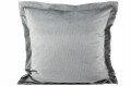 POSZEWKA DEKORACYJNA VELVET/WELUR Z RAMKĄ | 40x40cm | ZAPIĘCIE KOPERTOWE | POPIEL