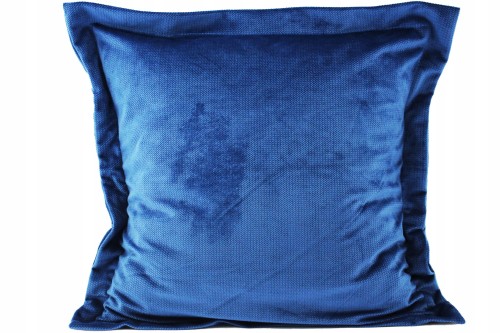 POSZEWKA DEKORACYJNA VELVET/WELUR Z RAMKĄ | 40x40cm | ZAPIĘCIE KOPERTOWE | GRANAT NAVY