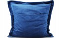POSZEWKA DEKORACYJNA VELVET/WELUR Z RAMKĄ | 40x40cm | ZAPIĘCIE KOPERTOWE | GRANAT NAVY