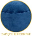 POSZEWKA DEKORACYJNA VELVET/WELUR Z RAMKĄ | 40x40cm | ZAPIĘCIE KOPERTOWE | GRANAT NAVY