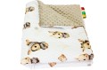 Kocyk dla dzieci i niemowląt MINKY 80x100 / 100X135 KRÓLICZKI - MINKY BEŻ
