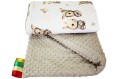 Kocyk dla dzieci i niemowląt MINKY 80x100 / 100X135 KRÓLICZKI - MINKY BEŻ
