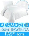 KOMPLET POŚCIELI HOTELOWEJ ADAMASZEK BIAŁY PASY 1CM