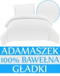 KOMPLET POŚCIELI HOTELOWEJ ADAMASZEK BIAŁY GŁADKI