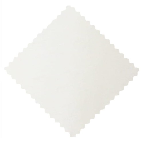 Serwetki i bieżniki plamoodporne BIAŁE DESZCZYK WYKOŃCZONE W ZĄBEK