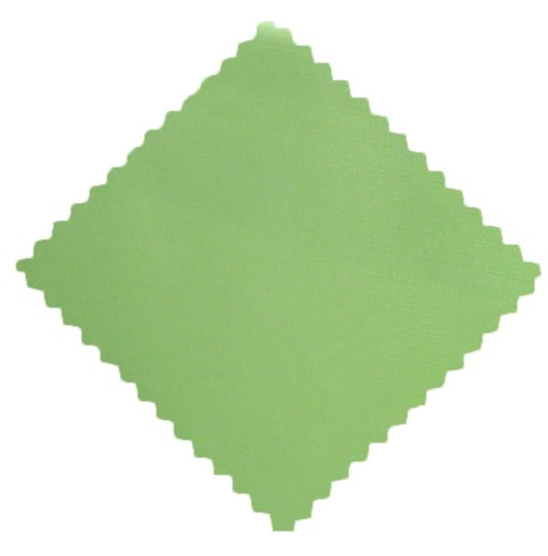 Serwetki i bieżniki plamoodporne SELEDYNOWE DESZCZYK WYKOŃCZONE W ZĄBEK