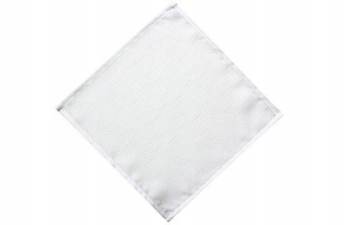 Serwetki i bieżniki plamoodporne BIAŁE DESZCZYK OBSZYTE