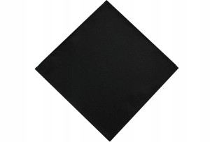 Serwetki i bieżniki plamoodporne CZARNE DESZCZYK OBSZYTE