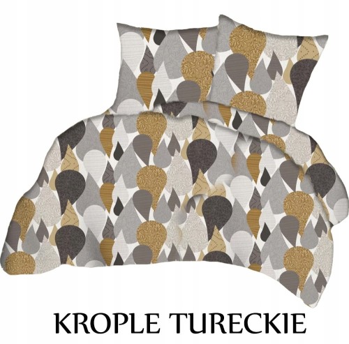 Pościel hotelowa 100% Bawełna Renforce Wykończenie Satynowe | KROPLE TURECKIE