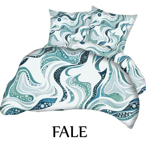 Pościel hotelowa 100% Bawełna Renforce Wykończenie Satynowe | FALE