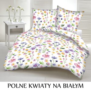 Pościel hotelowa 100% Bawełna Kora | POLNE KWIATY