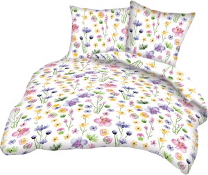 Pościel 100% BAWEŁNA KORA | 140x200cm (poszwa) + 1x 70x80cm (poszewka) | POLNE KWIATY