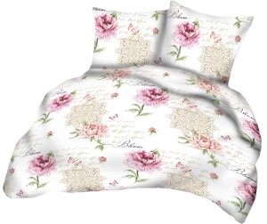 Pościel 100% BAWEŁNA KORA | 140x200cm (poszwa) + 1x 70x80cm (poszewka) | PIWONIA