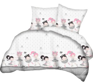 Pościel dla dzieci (do łóżeczka) 100% BAWEŁNA 140x200cm (+ poszewka 70x80cm) BALETNICE