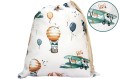 WOREK NA BUTY KAPCIE STRÓJ GIMNASTYCZNY 32x38cm DO SZKOŁY I PRZEDSZKOLA | LIS W SAMOLOCIE ZIELONY