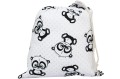 WOREK NA BUTY KAPCIE STRÓJ GIMNASTYCZNY 32x38cm DO SZKOŁY I PRZEDSZKOLA | PANDA OCZY SZARE