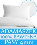 KOMPLET POŚCIELI HOTELOWEJ ADAMASZEK BIAŁY PASY 4MM