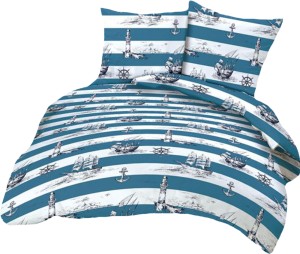 Pościel 100% BAWEŁNA KORA | 160x200cm (poszwa) + 2x 70x80cm (poszewki) | MARYNARSKI