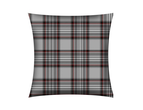 POSZEWKA NA PODUSZKĘ JASIEK 40x40cm 100% BAWEŁNA Renforce | Wykończenie satynowe | KRATA SZKOCKA POPIEL.jpg